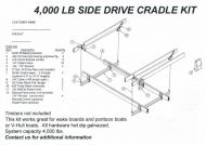 4000 lb. Side Drive Cradle Boat Lift
