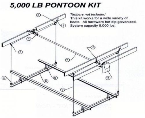 5000 lb. Pontoon Boat Lift